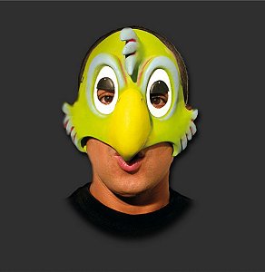 Máscara Látex Carnaval - papagaio Metade
