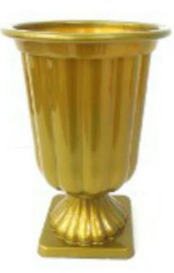 Vaso Grego de Plástico - Dourado Sólido