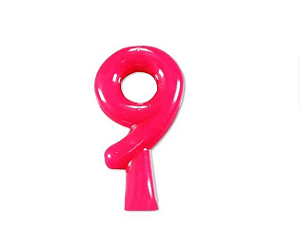 Vela de Aniversário Pink Neon - Número 9