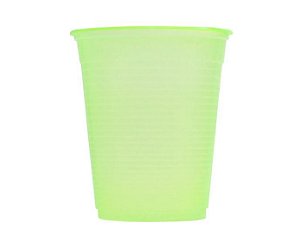 Copo Plástico 200 ml Verde Neon 50 unidades 