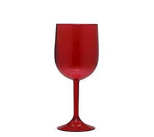 Taça Acrílica de Vinho Vermelha 240ml