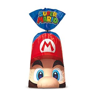 Super Mario Bros - Sacola Plástica 08un. Cromus - Clube das Festas