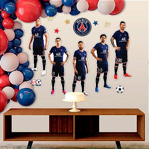 Kit de Painéis para Festa Decoração PSG em EVA Piffer - Clube das Festas