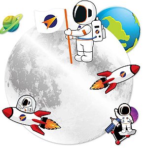 Kit Decorativo Cartonado - Espacial Astronauta 