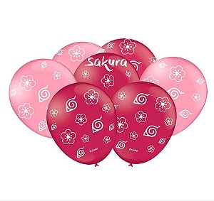 Balão especial N9 Festa Sakura Naruto25un.  - Festcolor - Clube das Festas 