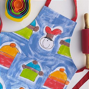 Avental Infantil Chefinho de Panela Azul