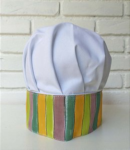 Chapéu de chef Listrado Verde