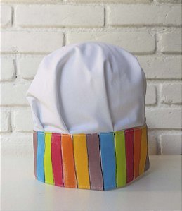 Chapéu de chef Listrado Colorido