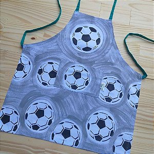 Avental Infantil Futebol Bola Cinza