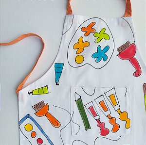 Avental Infantil Artes