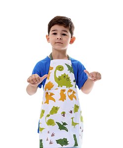 Avental Infantil Dinossauro cozinha