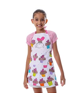 Avental Infantil Confeitaria Mundo dos Cupcakes