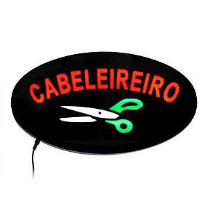 Placa Luminosa Led Cabeleireiro - Bivolt