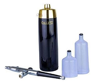 Kit Aerógrafo e Mini Compressor Sem Fio Bivolt - Galletz - Estoque sob consulta