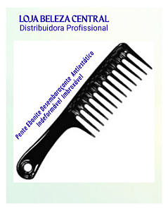 Pente De Carbono Anti Estático - 24cm - CB711 - Preto