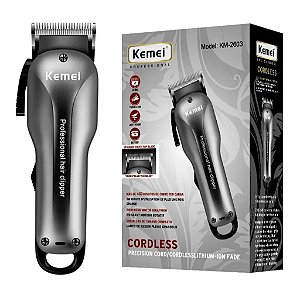 Máquina De Cortar Cabelo Kemei - Recarregável - Sem Fio - Km 2603 - Bivolt