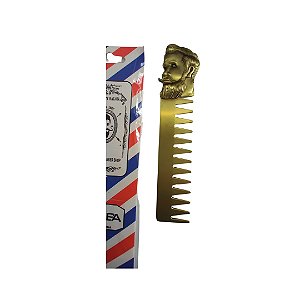Pente Metálico Para Barba Cabelo e Uso Profissional - Estilo Casual