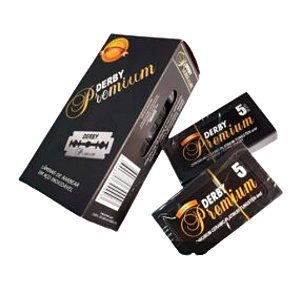 Dez Caixinhas de Derby Black Premium - Total de 500 Lâminas Inteiras