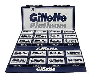 Lâminas de Barbear Gillette Platinum 200 Unidades – 2 Cartelas com 100 Cada