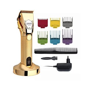 Máquina Cortar Cabelo C Base Carregador NG 2031 - Dourada ou Vermelha - Wmark - SOB CONSULTA
