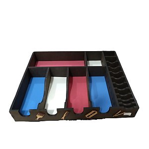 Suporte para 4 Máquinas de Cortar Cabelo 10 Pentes e Tesouras