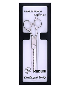 Tesoura Matsuka Dentada Desbaste Profissional 7" Aço Cobalto Japonês Premium