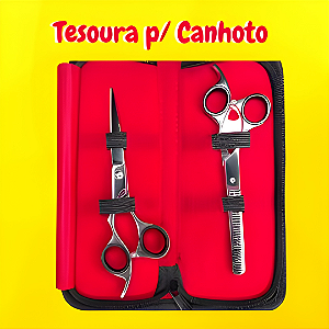 Tesoura para Canhoto Fio Navalha ou Fio Laser - 7" - Umi