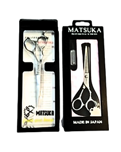 Jogo de 2 Tesouras Linha Matsuka Original - 1 Fio Navalha 7' - 1 Desbastadeira 7' - Made in Japan
