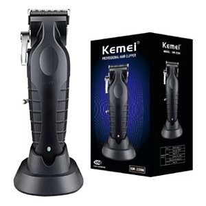 Máquina de Cortar Cabelo Kemei Km 2296 Lâmina Universal Taper - Original Premium