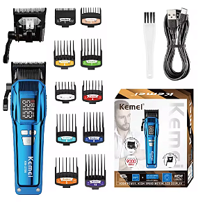 Máquina Corte Duas Lâminas - Taper / Fade - 10 Pentes - 9000 RPM - KM 2796 - Kemei