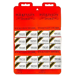 3 Cartelas de Lâminas Wilkinson Sword - Aço Inox - 180 Unids