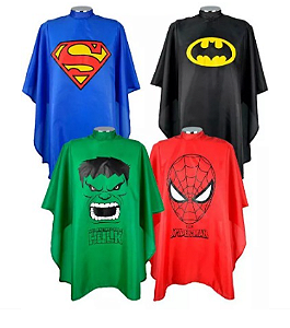 Capas Infantis - Homem Aranha - Batman - Super Homem - Hulk - Mulher Maravilha - Cetim - Zíper