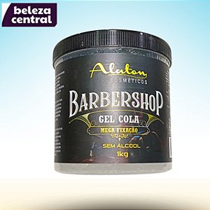 Gel Cola Mega Fixação Sem Álcool Barbershop - 1 kg - Alaton Cosméticos