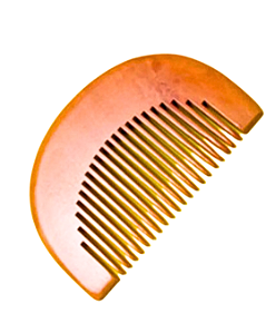 2 Unidades Pente de Madeira para Barba - Anti Estático - Penteia - Alinha - Disciplina