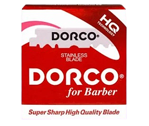 2 Caixas Lâminas de Barbear Dorco Cortadas – 200 Metades – Duplo Corte – Uso Profissional – Korean Blades Since 1955