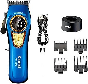 Máquina Kemei de Corte Premium Com Base Carregadora V9000 - Km  2242