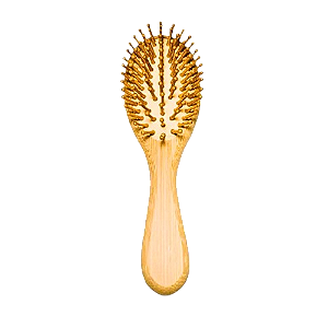 Escova de Cabelo em Bambu Natural Antiestática Média – Cerdas Arredondadas – Reduz Frizz e Aumenta o Brilho