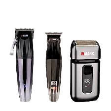 Kit Barbeiro Completo Wmark – Máquina de Corte + Acabamento + Shaver - NG 222 - NG 311 - NG 986