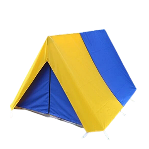 Barraca de Camping Modelo Canadense Natura 3 Lugares Gripa Tents Padrão Azul Royal & Amarela