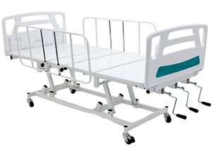 Cama Hospitalar Manual 3 Movimentos com Elevação do Leito 1006 AR