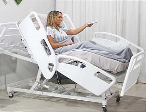 Cama Hospitalar Motorizada 8 Movimentos Trendelemburg com Colchão – 1037 AS