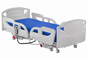 Cama Hospitalar Motorizada 8 Movimentos Alzheimer Extra Baixa 27cm de Altura do Chão