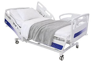 Cama Hospitalar Motorizada 3 Movimentos Obeso Extra Luxo com Colchão 110ELX