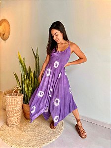 Vestido Pontas Violeta