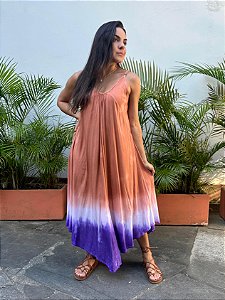 Vestido Isla Marron/Violeta