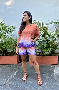 Conjunto Bege/Violeta