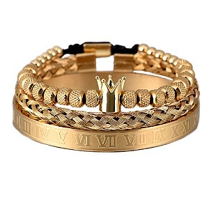 Pulseira Bracelete  Luxo Dourado romano
