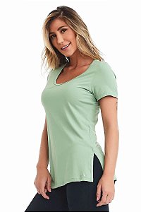 T-SHIRT SLIT CLASSIC - Verde ( VERDE FRAIS)