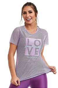 T-SHIRT LOVE - Lilas