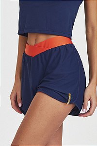 SHORT ESPORTIVO COS ELASTICO / AZUL MARINHO